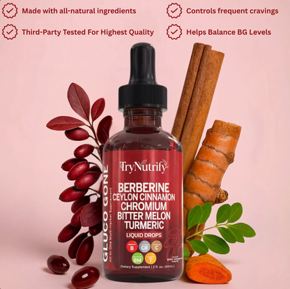 TryNutrify™ Berberine + Ceylon Cinnamon Regulator Drops (60mL)